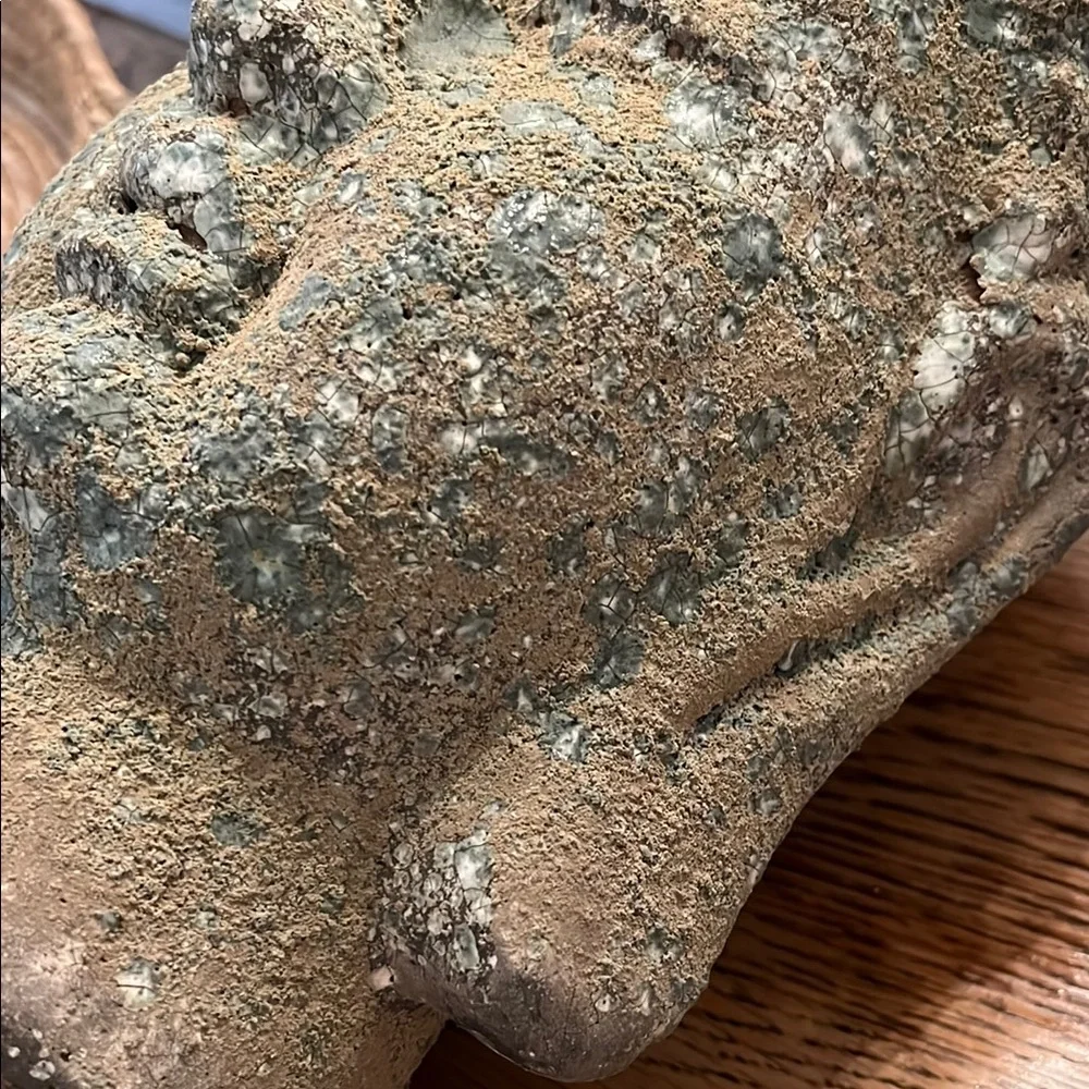 Crate&Barrel Stone Buddha Bohemian Planter Decor